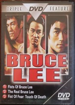 Bruce Lee Triple DVD Feature Fist of Bruce Lee The Real Bruce Lee Touch of Death - £4.75 GBP