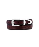 NWT BRIGHTON ONYX men&#39;s belt 34 Zambia brown silver buffalo nickel buckl... - £36.96 GBP