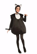 Black Cat w/TUNIC Tail And Hood Adult Halloween Costume Size Standard - £22.85 GBP
