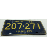 Vintage 1965 MICHIGAN TRAILER LICENSE PLATE 6 DIGIT 207-271 PLATE TRUCK ... - $21.29 CAD