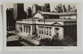 RPPC The New York Public Library Fifth Ave and 42nd Street Postcard R10 - $6.95