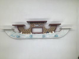 Noah’s Ark Four Hook Wall Mounted Coat Rack Hand Crafted Hand Painted 22 In - $278.01 MXN