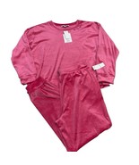 Magaschoni Y2K Velour Jogger Set Tracksuit L Pink Rhinestone Heart Loung... - €47,65 EUR