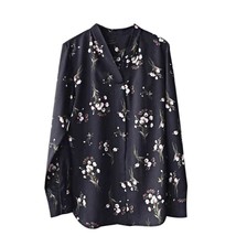 QWEEK  Print Shirt Women 2021 Korean Style Elegant Vintage Beautiful Blouse Long - £57.57 GBP