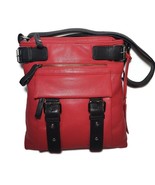 NWT TANO Red and Dark Brown (Black) Trim Leather 6172 Handbag - €72,60 EUR