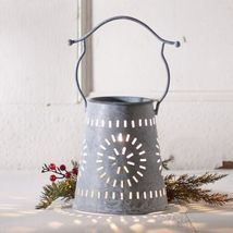 Farmhouse Wax Warmer in Weathered Zinc with wax chunks image 2
