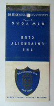 The University Club of New York 30 Stick / 30 Strike Matchbook Cover Matchcover - £1.37 GBP