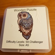 Owl  Wooden 96 Piece Jigsaw Puzzle 5x8 Unique Shapes Difficulty Level: 5... - £11.82 GBP