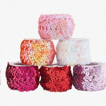 Mermaid Sparkle Ribbon: 20mm 6-Color Sequin Trim for Dresses, Headbands &amp; Crafts - $41.53