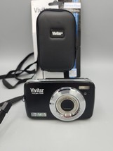Vivitar Vivicam F536 14.1MP Compact Digital Vlogging Camera Black w/ Cas... - $17.48