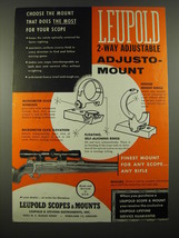1955 Leupold Scopes and Mounts Ad - Choose the mount that does the most - £14.54 GBP