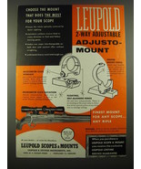 1955 Leupold Scopes and Mounts Ad - Choose the mount that does the most - $18.49