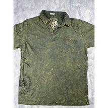 Pollution Green Collared Y2K Shirt~ XL, 2XL~ - €13,75 EUR