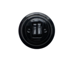 Porcelain Push Button Switch Flush Mounted 2 Gang Two-Way Black Diameter... - $42.32