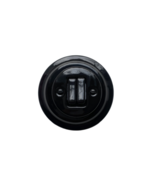 Porcelain Push Button Switch Flush Mounted 2 Gang Two-Way Black Diameter... - £33.72 GBP