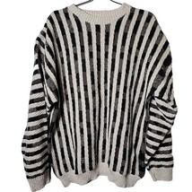 Town Craft Men XXLT Cotton Acrylic Stripe Pullover Grandpa Crew Neck Swe... - £54.60 GBP