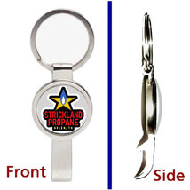 Strickland Propane King Of The Hill Hank Keychain silver tone bottle opener - $12.47