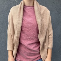 Layers By Lizden Marvelush Cardigan Size XS/Small Beige Soft Shrug Warm ... - $14.84