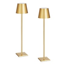 Cordless Table Lamp 2 PCS Rechargeable Battery Desk Lamp Adjustable Height Gold - $1,676.56 MXN