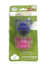 Pack of 2 Angel of Mine Silicone Pacifiers  One Purple One Pink BPA Free  New - £5.49 GBP