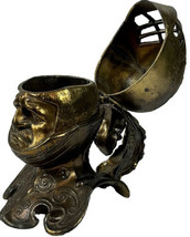 Vintage Knight in Armor Helmet Brass Bust Medieval Figural Table Weight ... - £58.51 GBP