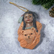 Vintage Ornament Southwestern Native American Hand Painted Plaster Tree (G) - £11.21 GBP