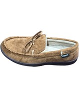 Isotoner Men&#39;s Recycled Moccasin Slippers with Memory Foam, BROWN, 8-9 - $35.63
