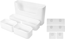 Floating Shelves White For Wall 4Pcs Pack, Self Adhesive Wall, Stickers Included - £31.96 GBP