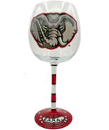 Big Al, University of Alabama Crimson Tide 8&quot; tall Wine Glass from Wine ... - $25.20