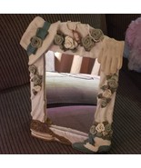 3D Fashion Decor Mirror Tabletop or Hang 14&quot; X 10-1/2&quot; X1&quot; Green &amp; White - $55.00