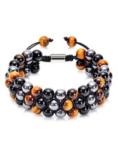 Fathers Day Gifts From Daughter - Bracelets for Men Gifts for Dad Tiger Eye Cool - £9.90 GBP