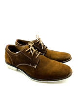 1901 Men Lace Up Oxford Shoes- Tan SUEDE, US 8M *USED* MADE IN BRAZIL - £18.14 GBP