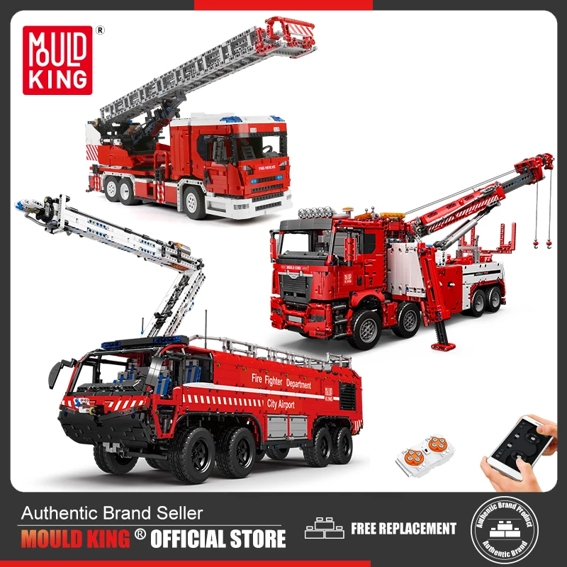 MOULD KING 13107 Technical Crane Truck Building Blocks for Adults APP Remo - £156.56 GBP+