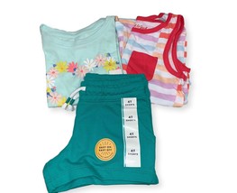 Girls Summer Shorts And Top Set 3Pk- 4T Nwt - £22.71 GBP