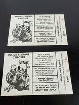 Lot of 2 unused Dailey Brothers Circus ticket - $7.59