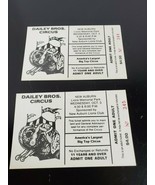 Lot of 2 unused Dailey Brothers Circus ticket - £5.97 GBP