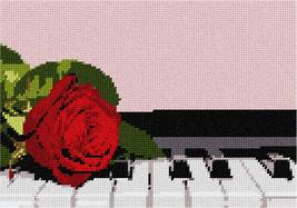 Pepita Needlepoint kit: Red Rose Piano, 10&quot; x 7&quot; - $50.00+