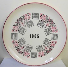 Vintage Calendar Plate 1965 1 Inch Flowers - £12.66 GBP