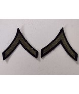 WW2 ERA ARMY PRIVATE FIRST CLASS CHEVRONS PAIR (2) NOS :KY21-1 - $4.00