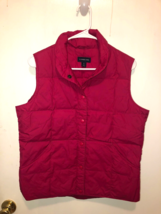 Lands End Womens SZ Small Down Puffer Vest Snaps Closed EUC - $263.65 MXN