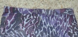 Womens Skirt Pull On Elastic Waist Daisy Fuentes Purple Animal Print $36... - £9.34 GBP