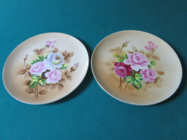 German Curio Cabinet Plates Roses Signed Shinkaiz 10 1/4&quot; * - £59.34 GBP