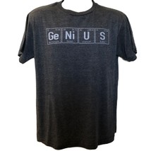 GENIUS Tee Luv Men&#39;s Unisex Gray Periodic Table of Elements T-shirt Medium - £17.39 GBP