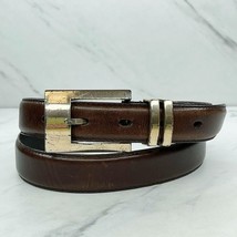 Fossil Brown Vintage Genuine Leather Belt Size Large L Womens - £18.86 GBP