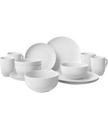 Yoshy 16pc Bone China Dinnerware Set, White, Lightweight, Durable, Servi... - $1,109.52 MXN