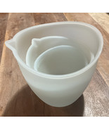 Pampered Chef Clear Silicone Prep Bowl Set 1 2 3 Cup Measuring Cups Set ... - $12.20