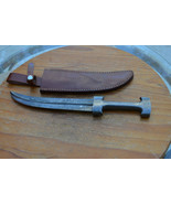 Custom handmade Double Edge Damascus hunting knife from The Eagle Collec... - $197.99