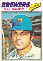 1977 Topps #498 Sal Bando Milwaukee Brewers ⚾ A - £0.70 GBP
