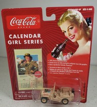 Johnny Lightning Military Willys Jeep #12 Coca-Cola Calendar Girl 1:64 Diecast  - $16.52