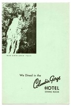 Columbia Gorge Hotel Dining Room Menu Wan Gwin Gwin Falls Cover 1940&#39;s  - £76.71 GBP